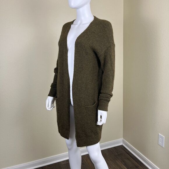 Wilfred Aritzia Women's Size XS Green Aronson Cardigan Sweater Wool Alpaca Cozy - Picture 9 of 12